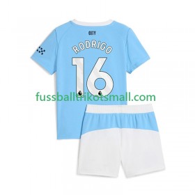 Fußballtrikots Manchester City Rodrigo Hernandez 16 Kinder 2025-2026 Kurzarm Heimtrikotsatz kaufen